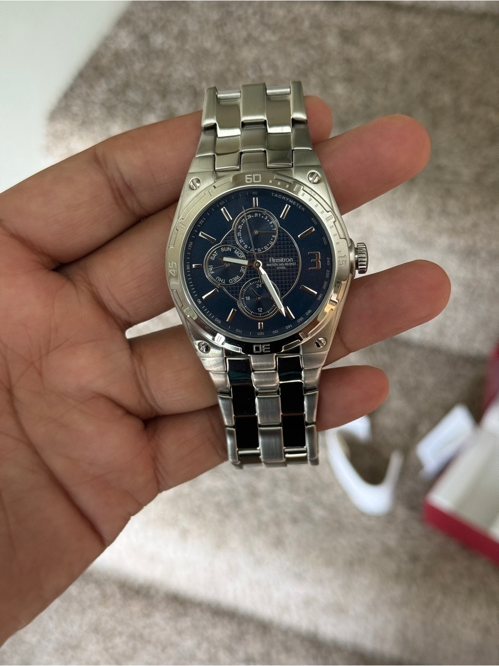 Armitron Men's Stainless Steel Muti Function Watch